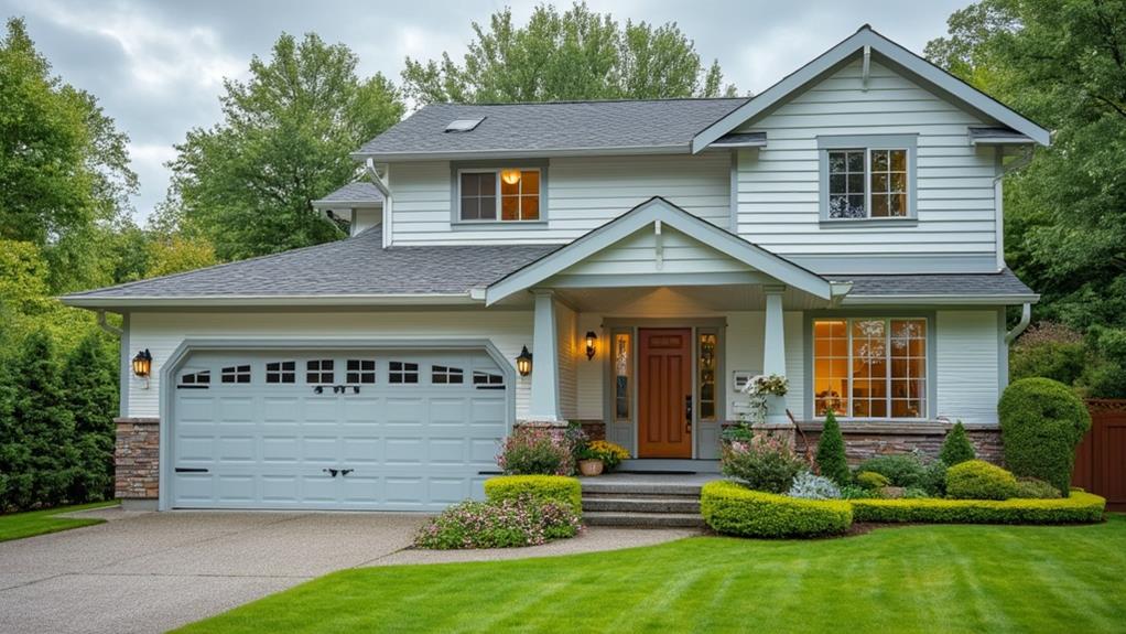 A well-maintained suburban home.